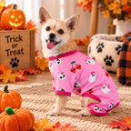 Spooky Pink Dog Pajamas
