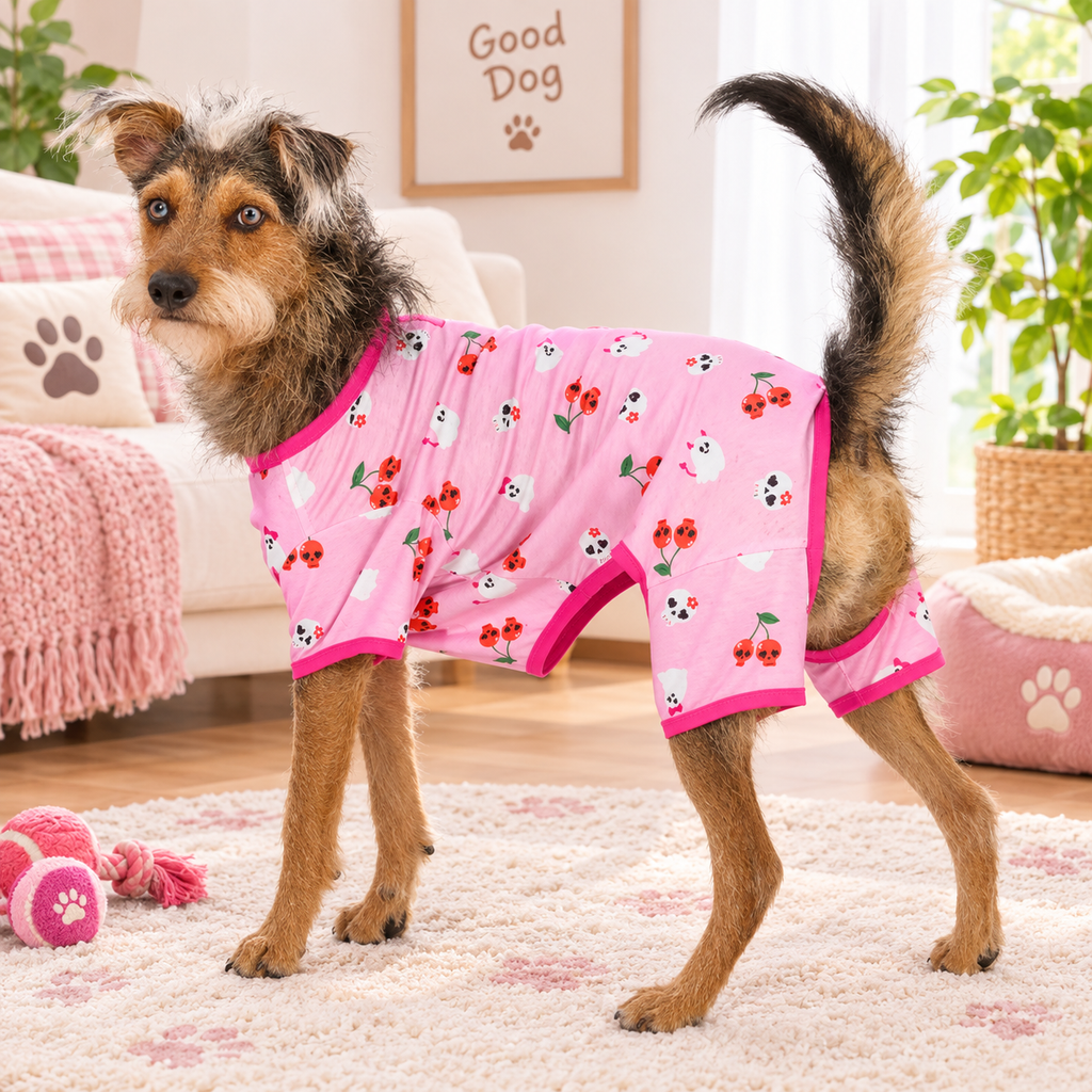 Spooky Pink Dog Pajamas
