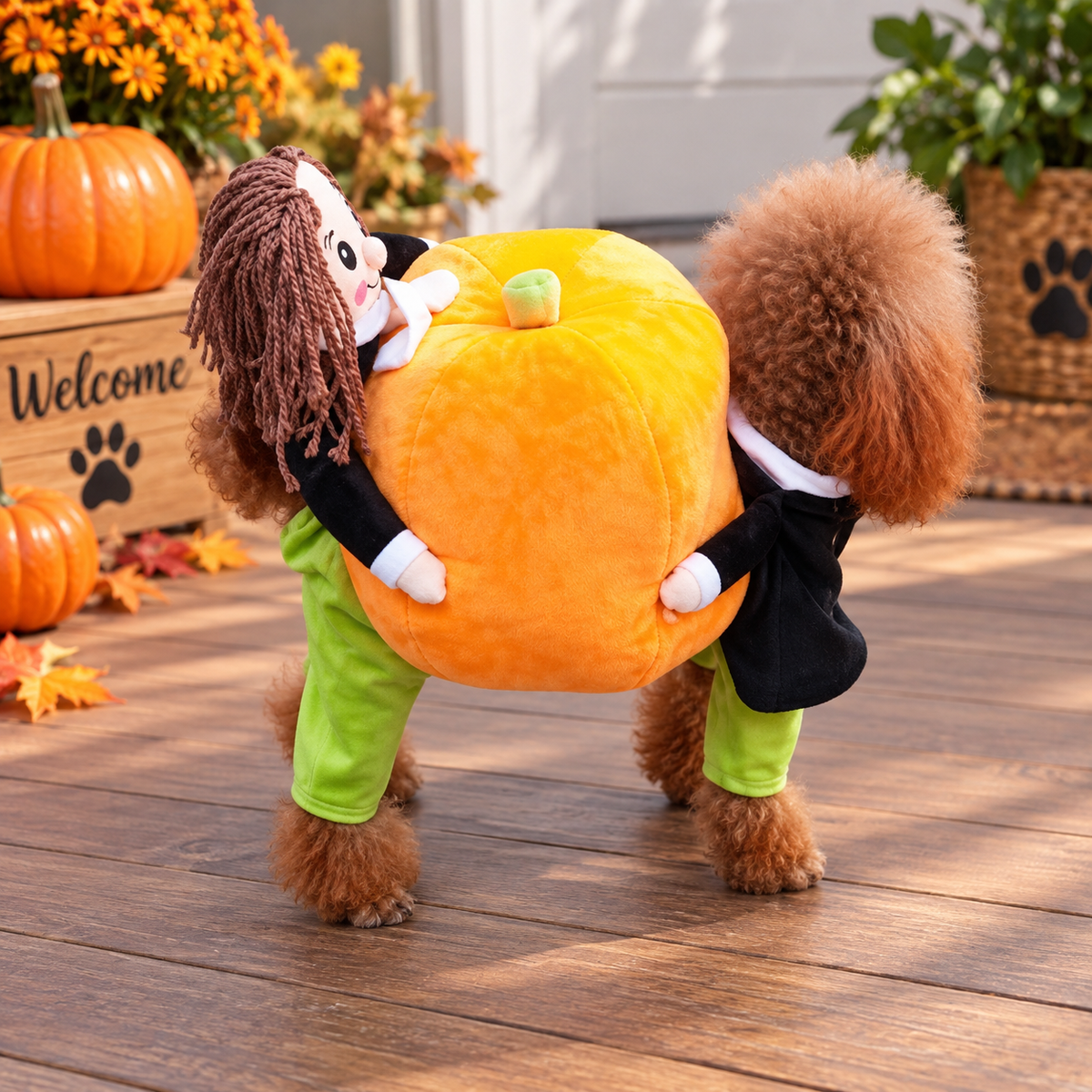 Pumpkin Carrier Dog Costume